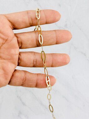 10k gold bracelet gucci style bracelet 7.25"